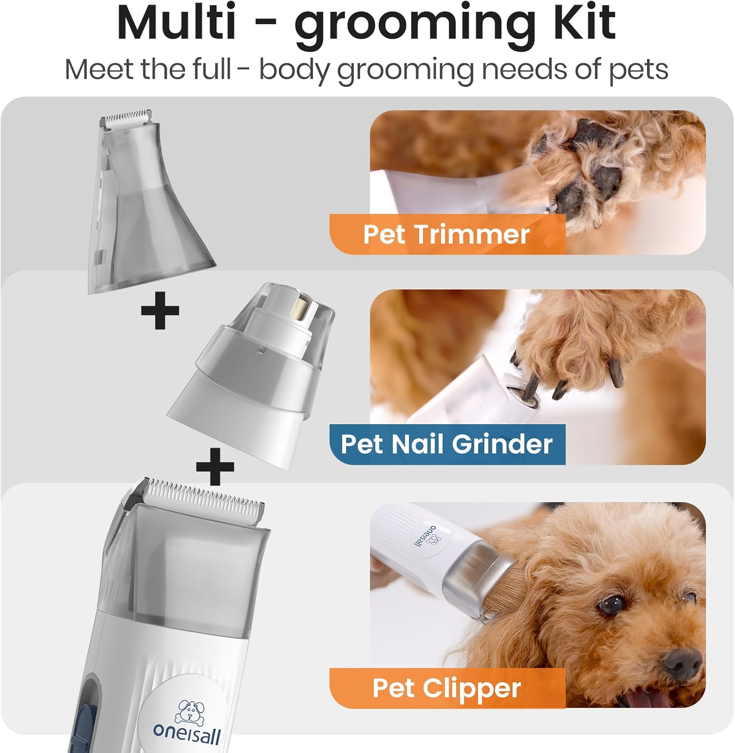 Cordless Grooming Vacuum Kit for Short Hair - Image 3